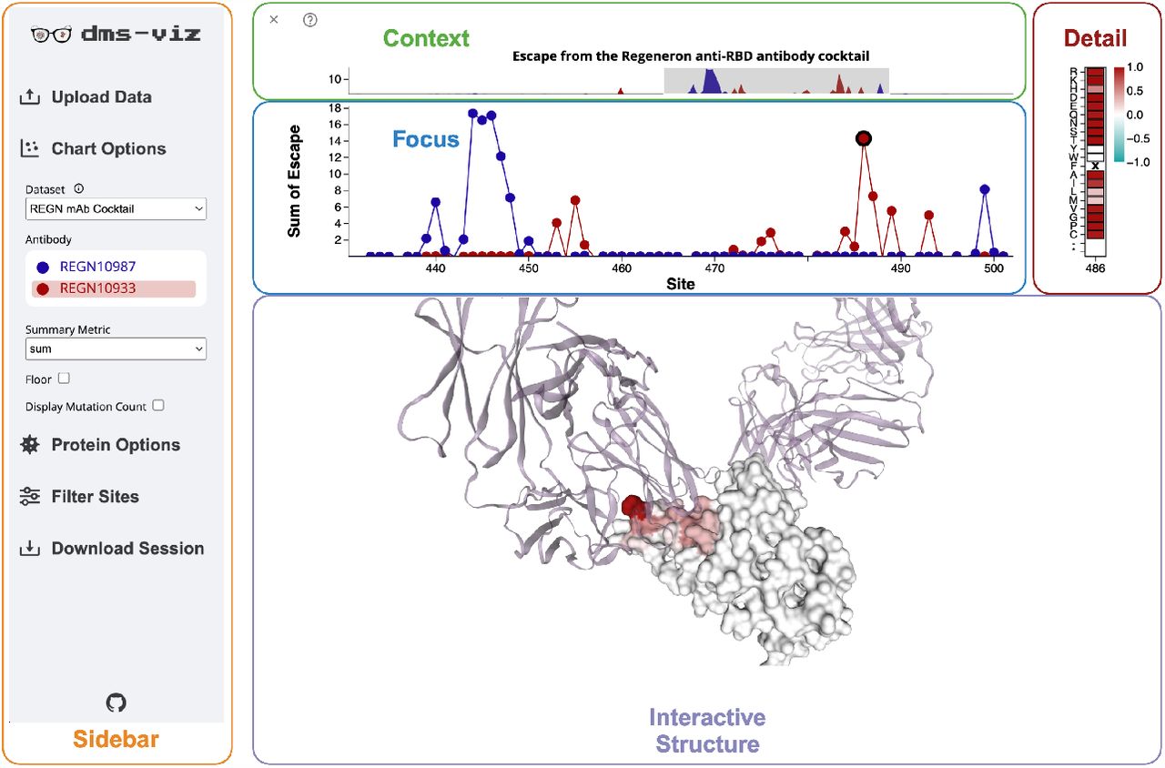 Image for dms-viz: Structure-informed visualizations for deep mutational scanning and other mutation-based datasets